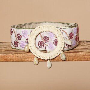 PB6 POL Lavender and cream belt